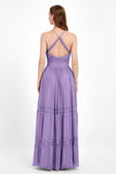 Spaghetti Straps V Neckline Chiffon Lace Bridesmaid Dresses Women's Formal Evening Gowns