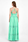 Spaghetti Straps V Neckline Chiffon Lace Bridesmaid Dresses Women's Formal Evening Gowns