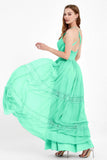 Spaghetti Straps V Neckline Chiffon Lace Bridesmaid Dresses Women's Formal Evening Gowns