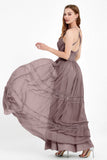 Spaghetti Straps V Neckline Chiffon Lace Bridesmaid Dresses Women's Formal Evening Gowns