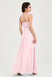 Empire Halter Chiffon Women's Bridesmaid Dress Ruched Formal Evening Prom Gowns