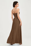Empire Halter Chiffon Women's Bridesmaid Dress Ruched Formal Evening Prom Gowns