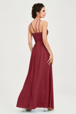 Empire Halter Chiffon Women's Bridesmaid Dress Ruched Formal Evening Prom Gowns