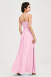 Empire Halter Chiffon Women's Bridesmaid Dress Ruched Formal Evening Prom Gowns