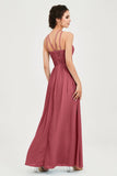 Empire Halter Chiffon Women's Bridesmaid Dress Ruched Formal Evening Prom Gowns
