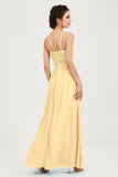 Empire Halter Chiffon Women's Bridesmaid Dress Ruched Formal Evening Prom Gowns