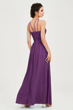 Empire Halter Chiffon Women's Bridesmaid Dress Ruched Formal Evening Prom Gowns