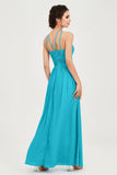 Empire Halter Chiffon Women's Bridesmaid Dress Ruched Formal Evening Prom Gowns