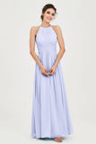Empire Halter Chiffon Women's Bridesmaid Dress Ruched Formal Evening Prom Gowns