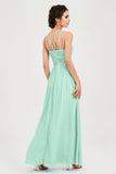 Empire Halter Chiffon Women's Bridesmaid Dress Ruched Formal Evening Prom Gowns