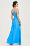 Empire Halter Chiffon Women's Bridesmaid Dress Ruched Formal Evening Prom Gowns