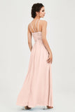 Empire Halter Chiffon Women's Bridesmaid Dress Ruched Formal Evening Prom Gowns