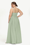 Empire Halter Chiffon Women's Bridesmaid Dress Ruched Formal Evening Prom Gowns