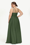 Empire Halter Chiffon Women's Bridesmaid Dress Ruched Formal Evening Prom Gowns