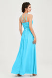 Empire Halter Chiffon Women's Bridesmaid Dress Ruched Formal Evening Prom Gowns