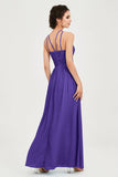 Empire Halter Chiffon Women's Bridesmaid Dress Ruched Formal Evening Prom Gowns