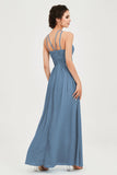 Empire Halter Chiffon Women's Bridesmaid Dress Ruched Formal Evening Prom Gowns
