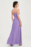 Empire Halter Chiffon Women's Bridesmaid Dress Ruched Formal Evening Prom Gowns