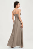 Empire Halter Chiffon Women's Bridesmaid Dress Ruched Formal Evening Prom Gowns