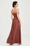 Empire Halter Chiffon Women's Bridesmaid Dress Ruched Formal Evening Prom Gowns