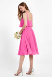 square neckline spaghetti straps midi dress junior bridesmaid dress wedding party guest dresses