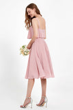 square neckline spaghetti straps midi dress junior bridesmaid dress wedding party guest dresses