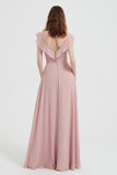 flattering bridesmaid dress v neckline flutter sleeves formal evening party dresses gowns