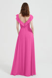 flattering bridesmaid dress v neckline flutter sleeves formal evening party dresses gowns
