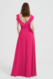 flattering bridesmaid dress v neckline flutter sleeves formal evening party dresses gowns