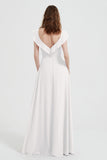 flattering bridesmaid dress v neckline flutter sleeves formal evening party dresses gowns