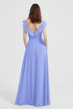 flattering bridesmaid dress v neckline flutter sleeves formal evening party dresses gowns