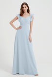 flattering bridesmaid dress v neckline flutter sleeves formal evening party dresses gowns