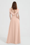 flattering bridesmaid dress v neckline flutter sleeves formal evening party dresses gowns