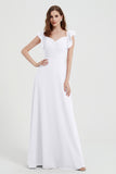 flattering bridesmaid dress v neckline flutter sleeves formal evening party dresses gowns
