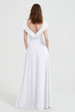 flattering bridesmaid dress v neckline flutter sleeves formal evening party dresses gowns