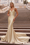 Hot Pink Floral Straps Mermaid Satin Long Prom Dress