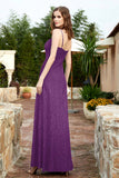 Spaghetti Straps Lace Formal Evening Dresses Square Party Bridesmaid Dress with Slit