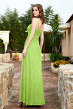 Spaghetti Straps Lace Formal Evening Dresses Square Party Bridesmaid Dress with Slit