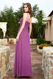 Spaghetti Straps Lace Formal Evening Dresses Square Party Bridesmaid Dress with Slit