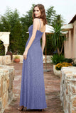 Spaghetti Straps Lace Formal Evening Dresses Square Party Bridesmaid Dress with Slit