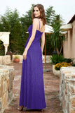 Spaghetti Straps Lace Formal Evening Dresses Square Party Bridesmaid Dress with Slit