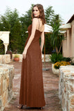 Spaghetti Straps Lace Formal Evening Dresses Square Party Bridesmaid Dress with Slit