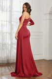 One Shoulder Satin Formal Evening Dresses with Long Sleeves Ruched Prom Party Dress Gowns