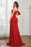 One Shoulder Satin Formal Evening Dresses with Long Sleeves Ruched Prom Party Dress Gowns