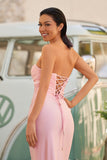 Sweetheart Aqua Blue Sheath Long Prom Dresses