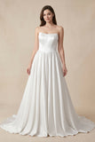 Ball Gown Strapless Satin Wedding Dresses