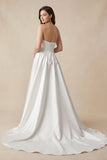 Ball Gown Strapless Satin Wedding Dresses
