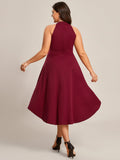 Halterneck Fashion Knee-Length A-Line Wedding Guest Dress Junior Bridesmaid Dresses