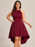 Halterneck Fashion Knee-Length A-Line Wedding Guest Dress Junior Bridesmaid Dresses