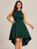 Halterneck Fashion Knee-Length A-Line Wedding Guest Dress Junior Bridesmaid Dresses